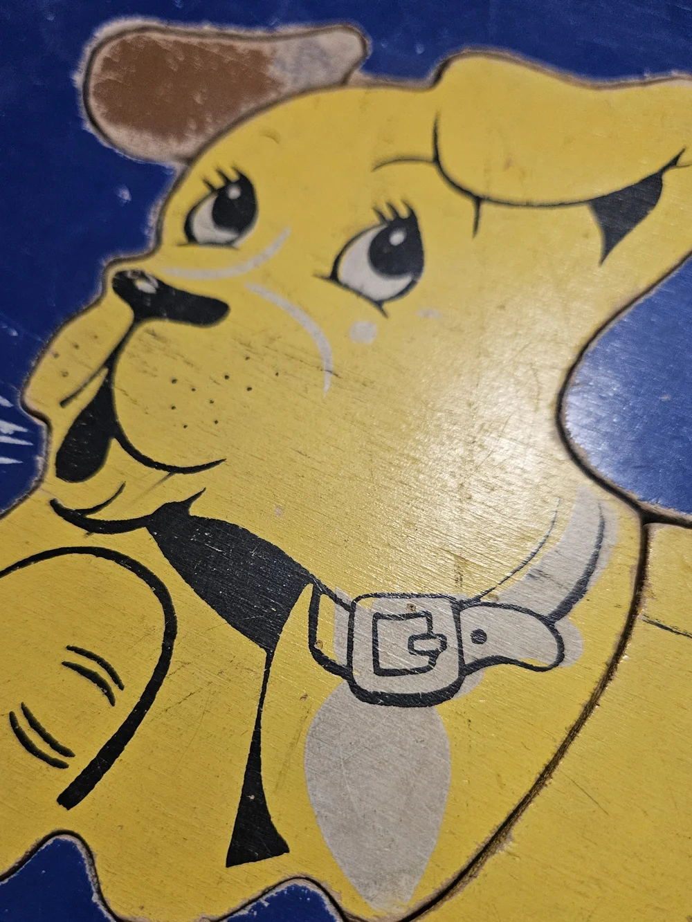 Vintage 1950s Sifo Wooden Tray Puzzle Whistling Puppy Dog 6 Pc Series 125